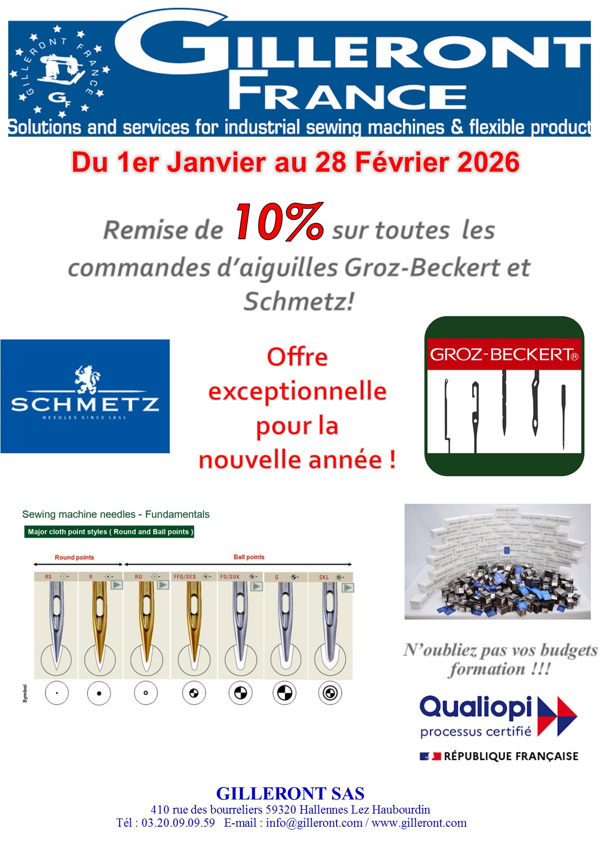 PROMOTION AIGUILLES JANVIER 2026
