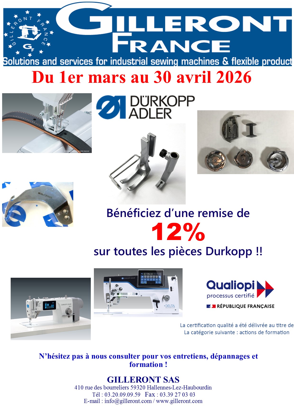 PROMOTION DURKOPP MARS AVRIL 2026